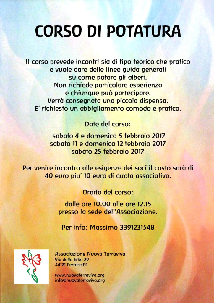 Corso di potatura @ Associazione Nuova Terraviva | Ferrara | Emilia-Romagna | Italia
