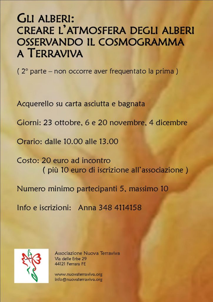 Gli alberi: creare l'atmosfera degli alberi osservando il cosmogramma a Terraviva @ Associazione Nuova Terraviva | Ferrara | Emilia-Romagna | Italia